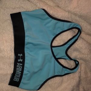 Light blue under amor sports bra